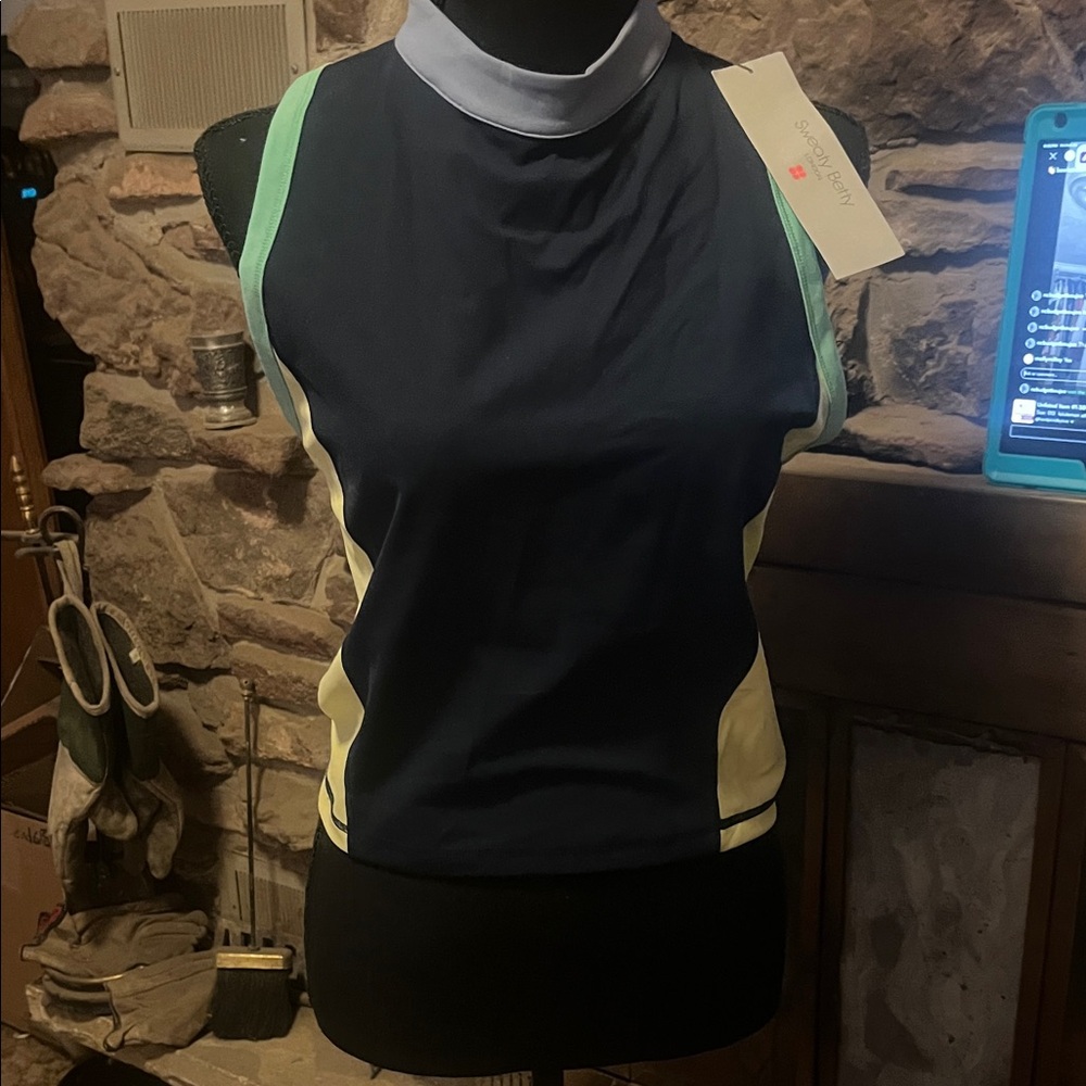 Sweaty Betty Navy and Pastel Tank Top